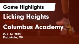 Licking Heights  vs Columbus Academy  Game Highlights - Oct. 14, 2023