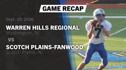 Recap: Warren Hills Regional  vs. Scotch Plains-Fanwood  2016