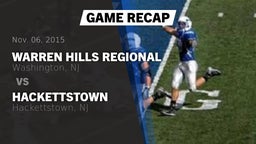 Recap: Warren Hills Regional  vs. Hackettstown  2015