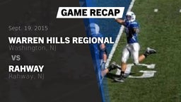 Recap: Warren Hills Regional  vs. Rahway  2015