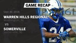 Recap: Warren Hills Regional  vs. Somerville  2016
