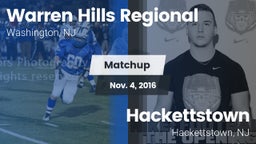 Matchup: Warren Hills Regiona vs. Hackettstown  2016