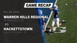 Recap: Warren Hills Regional  vs. Hackettstown  2016