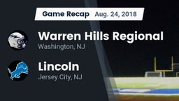 Recap: Warren Hills Regional  vs. Lincoln  2018