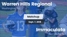 Matchup: Warren Hills Regiona vs. Immaculata  2018