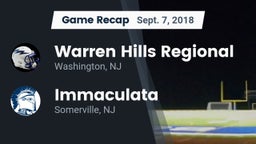 Recap: Warren Hills Regional  vs. Immaculata  2018