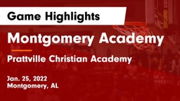 Montgomery Academy  vs Prattville Christian Academy  Game Highlights - Jan. 25, 2022