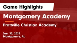 Montgomery Academy  vs Prattville Christian Academy  Game Highlights - Jan. 30, 2023