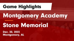 Montgomery Academy  vs Stone Memorial  Game Highlights - Dec. 30, 2023