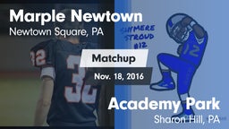 Matchup: Marple Newtown vs. Academy Park  2016