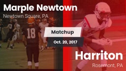 Matchup: Marple Newtown vs. Harriton  2017