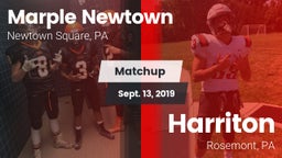 Matchup: Marple Newtown vs. Harriton  2019