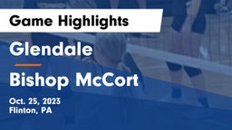 Glendale  vs Bishop McCort Game Highlights - Oct. 25, 2023