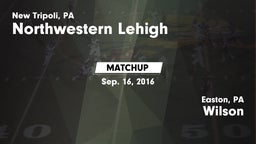 Matchup: Northwestern Lehigh vs. Wilson  2016