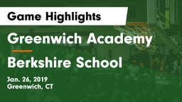 Greenwich Academy  vs Berkshire School Game Highlights - Jan. 26, 2019