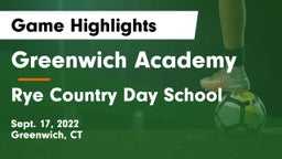 Greenwich Academy  vs Rye Country Day School Game Highlights - Sept. 17, 2022