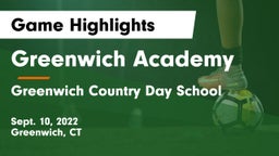 Greenwich Academy  vs Greenwich Country Day School Game Highlights - Sept. 10, 2022