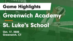 Greenwich Academy  vs St. Luke's School Game Highlights - Oct. 17, 2020