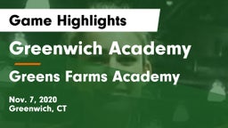Greenwich Academy  vs Greens Farms Academy  Game Highlights - Nov. 7, 2020