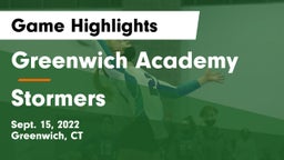 Greenwich Academy  vs Stormers Game Highlights - Sept. 15, 2022