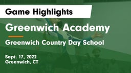 Greenwich Academy  vs Greenwich Country Day School Game Highlights - Sept. 17, 2022