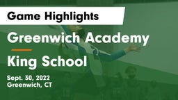 Greenwich Academy  vs King School Game Highlights - Sept. 30, 2022
