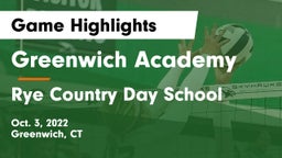 Greenwich Academy  vs Rye Country Day School Game Highlights - Oct. 3, 2022
