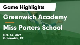 Greenwich Academy  vs Miss Porters School Game Highlights - Oct. 14, 2022