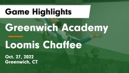 Greenwich Academy  vs Loomis Chaffee Game Highlights - Oct. 27, 2022