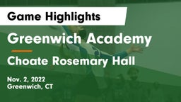 Greenwich Academy  vs Choate Rosemary Hall  Game Highlights - Nov. 2, 2022