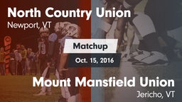 Matchup: North Country Union vs. Mount Mansfield Union  2016