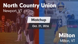 Matchup: North Country Union vs. Milton  2016