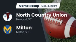 Recap: North Country Union  vs. Milton  2019