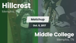 Matchup: Hillcrest vs. Middle College  2017