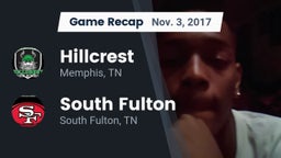 Recap: Hillcrest  vs. South Fulton  2017