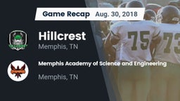 Recap: Hillcrest  vs. Memphis Academy of Science and Engineering  2018