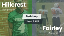 Matchup: Hillcrest vs. Fairley  2018