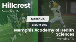 Matchup: Hillcrest vs. Memphis Academy of Health Sciences  2019