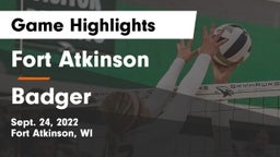 Fort Atkinson  vs Badger  Game Highlights - Sept. 24, 2022