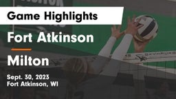 Fort Atkinson  vs Milton Game Highlights - Sept. 30, 2023