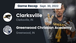 Recap: Clarksville  vs. Greenwood Christian Academy  2022