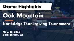 Oak Mountain  vs Northridge Thanksgiving Tournament Game Highlights - Nov. 22, 2023