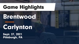 Brentwood  vs Carlynton Game Highlights - Sept. 27, 2021