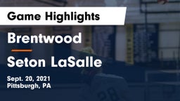 Brentwood  vs Seton LaSalle  Game Highlights - Sept. 20, 2021