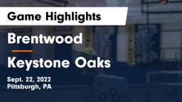 Brentwood  vs Keystone Oaks Game Highlights - Sept. 22, 2022