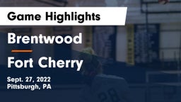 Brentwood  vs Fort Cherry Game Highlights - Sept. 27, 2022