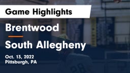 Brentwood  vs South Allegheny  Game Highlights - Oct. 13, 2022