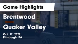 Brentwood  vs Quaker Valley Game Highlights - Oct. 17, 2022