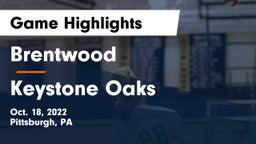 Brentwood  vs Keystone Oaks Game Highlights - Oct. 18, 2022