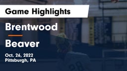 Brentwood  vs Beaver Game Highlights - Oct. 26, 2022